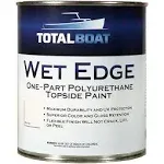 TotalBoat - 365399 Wet Edge Marine Topside Paint for Boats, Fiberglass, and Wood (White, 1 Quarts (Pack of 1))