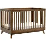 Babyletto Scoot 3-in-1 Convertible Crib with Toddler Bed Conversion Kit - Natural Walnut