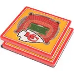 3D NFL Stadium Coaster Set - Kansas City Chiefs