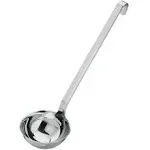 Stainless Steel Hooked Handle Ladle with Pouring Rim 80Ounce