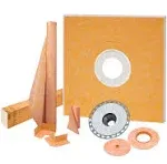 Schluter Kerdi-Shower Kit 48&#034; X 48&#034;, PVC Flange