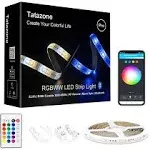 Tatazone RGBWW Bluetooth LED Strip Lights, 32.8ft Tunable White 3000K to 6500K+RGB LED Light Strips, Music Sync Color Changing Indoor LED Rope