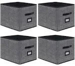 Onlyeasy Foldable Cloth Storage Cubes with Label Holders