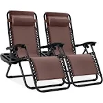 Best Choice Products Zero Gravity Chairs, Brown - 2 count