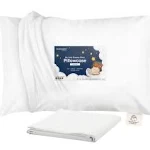 KeaBabies Printed Toddler Pillowcase 13X18" Soft White