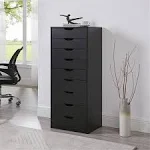 Naomi Home Bianca 9-Drawer Office File Storage Cabinet