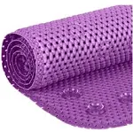 Elaine Karen Deluxe Non Slip Shower Bathtub Soft Foam Rug, Bathtub Mat with Drain Holes, Suction Cups- 36 x 17 - Purple