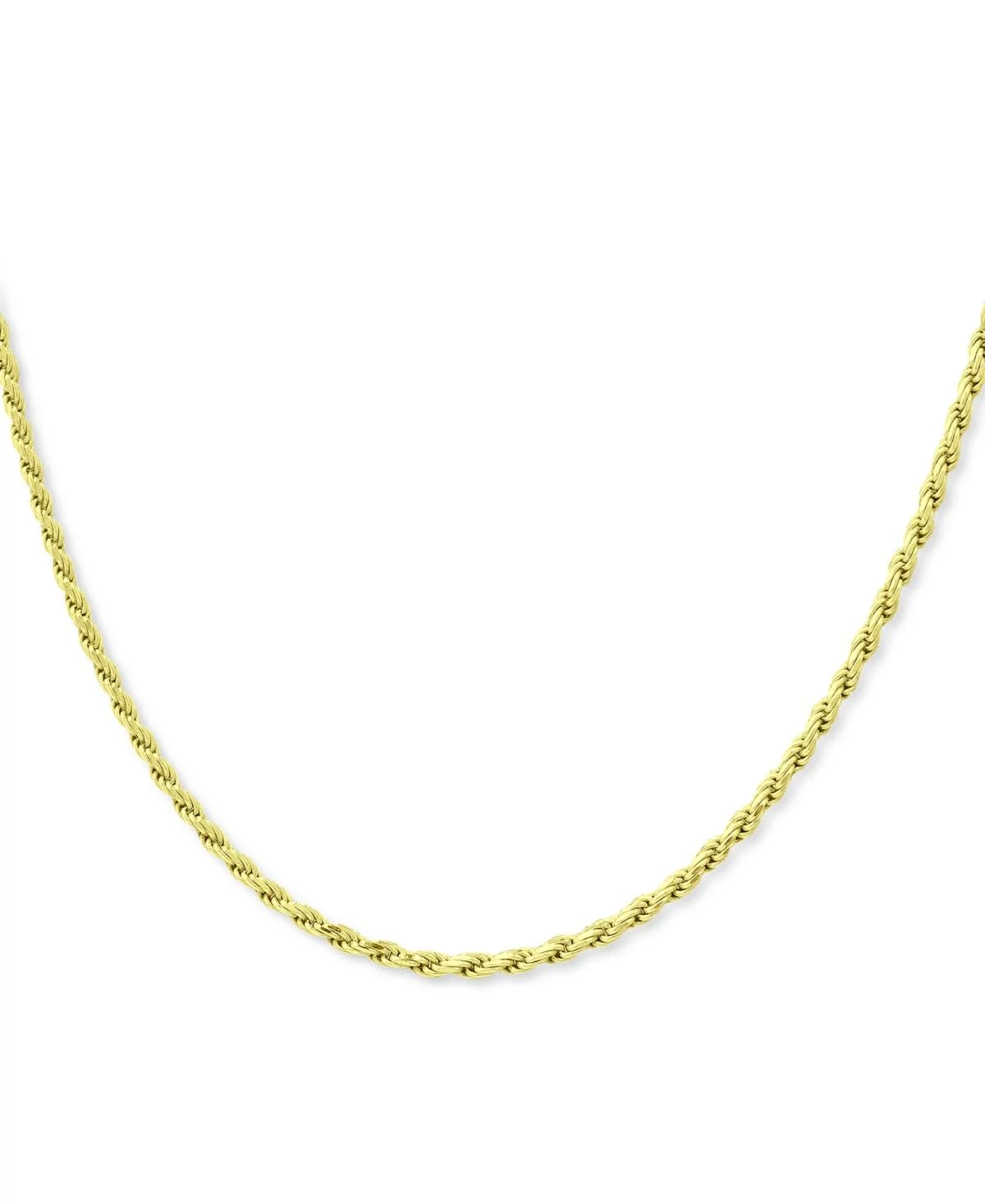 Giani Bernini Rope Link 18" Chain Necklace in 18K Gold-Plated Sterling Silver, Created for Macy's - Gold Over Silver