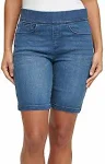 DKNY Jeans Women&#039;s Comfort Stretch Pull-On Bermuda Short(Denim, Small)