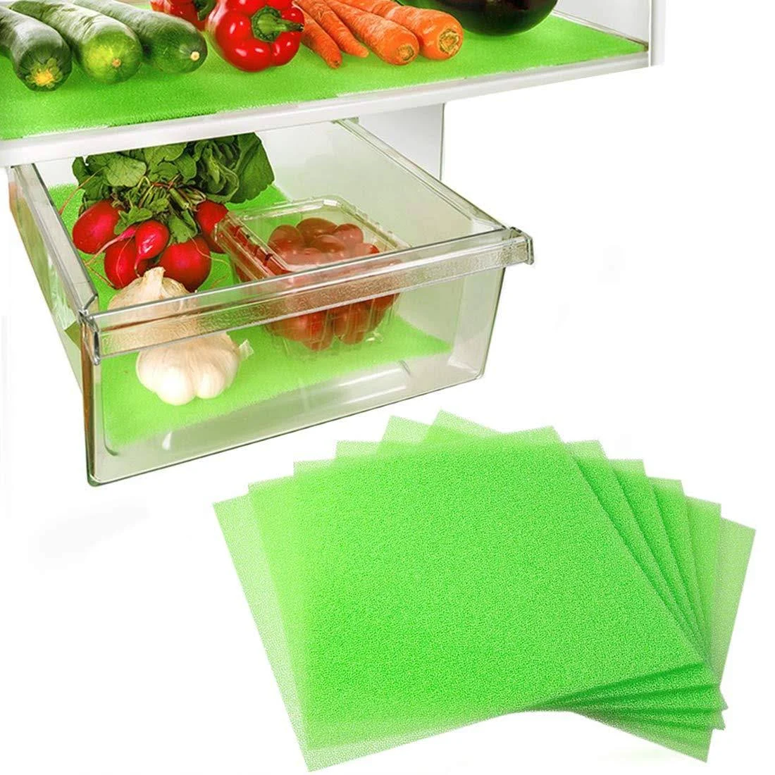 Dualplex Fruit & Veggie Life Extender Liner for Fridge Refrigerator Drawers, 12 x ...