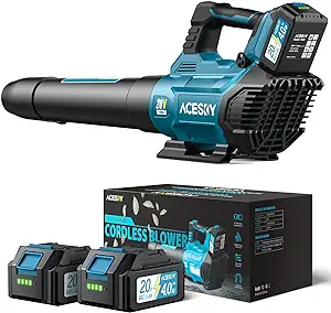 Leaf Blower Cordless, 580CFM/160MPH &amp; 3 Speed Levels, Electric Cordless Leaf ...