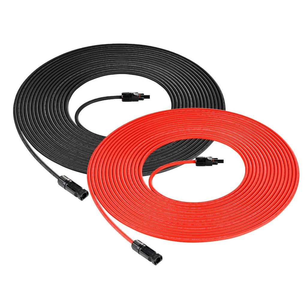 Rich Solar 10 Gauge (10AWG) 10 Feet Solar Panel Extension Cable Wire With Solar Connectors