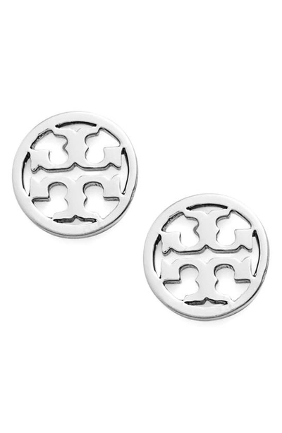 Tory Burch Logo Circle Stud Earrings