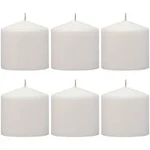 Stonebriar Collection Unscented Pillar Candles, White, 6-Pack, 3 in.