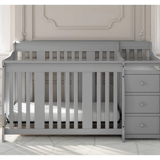 Storkcraft Portofino 4-in-1 Convertible Crib and Changer - Pebble Gray