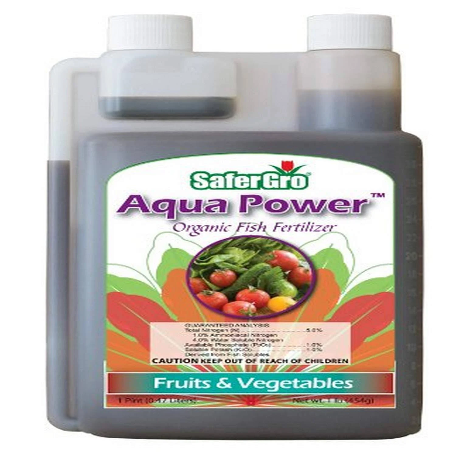 Safergro Aqua Power Certified Organic Fish Emulsion Concentrate 1-Quart