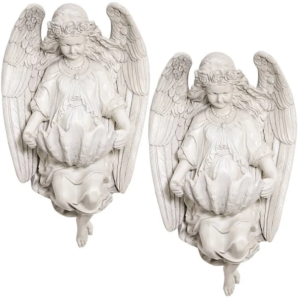 Design Toscano Brixton Abbey Angel Wall Sculpture (Set of 2)