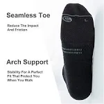 CelerSport 6 Pack Men's Running Ankle Socks with Cushion, Low Cut Athletic Sport Tab Socks, Black, Shoe Size: 9-12