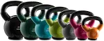 Bintiva Kettlebells - Professional Grade, Vinyl Coated, Solid Cast Iron Weights with A Special Protective Bottom