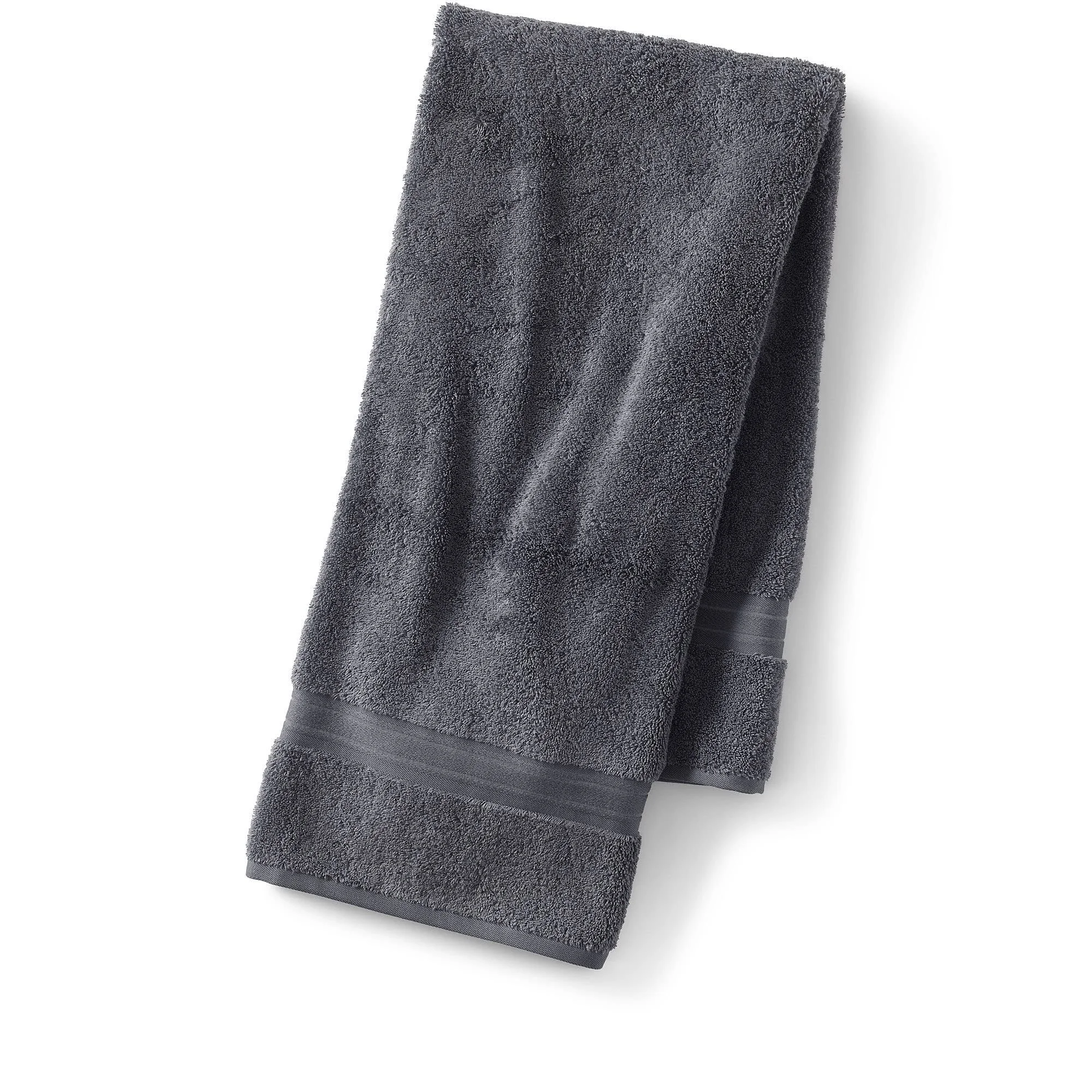 Lands' End Premium Supima Cotton Bath Towel - Rich Steel