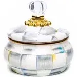 MacKenzie-Childs Sterling Check Enamel Squashed Pot