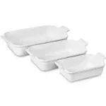 Le Creuset Stoneware Heritage Set 3 Rectangular Dishes, Artichaut