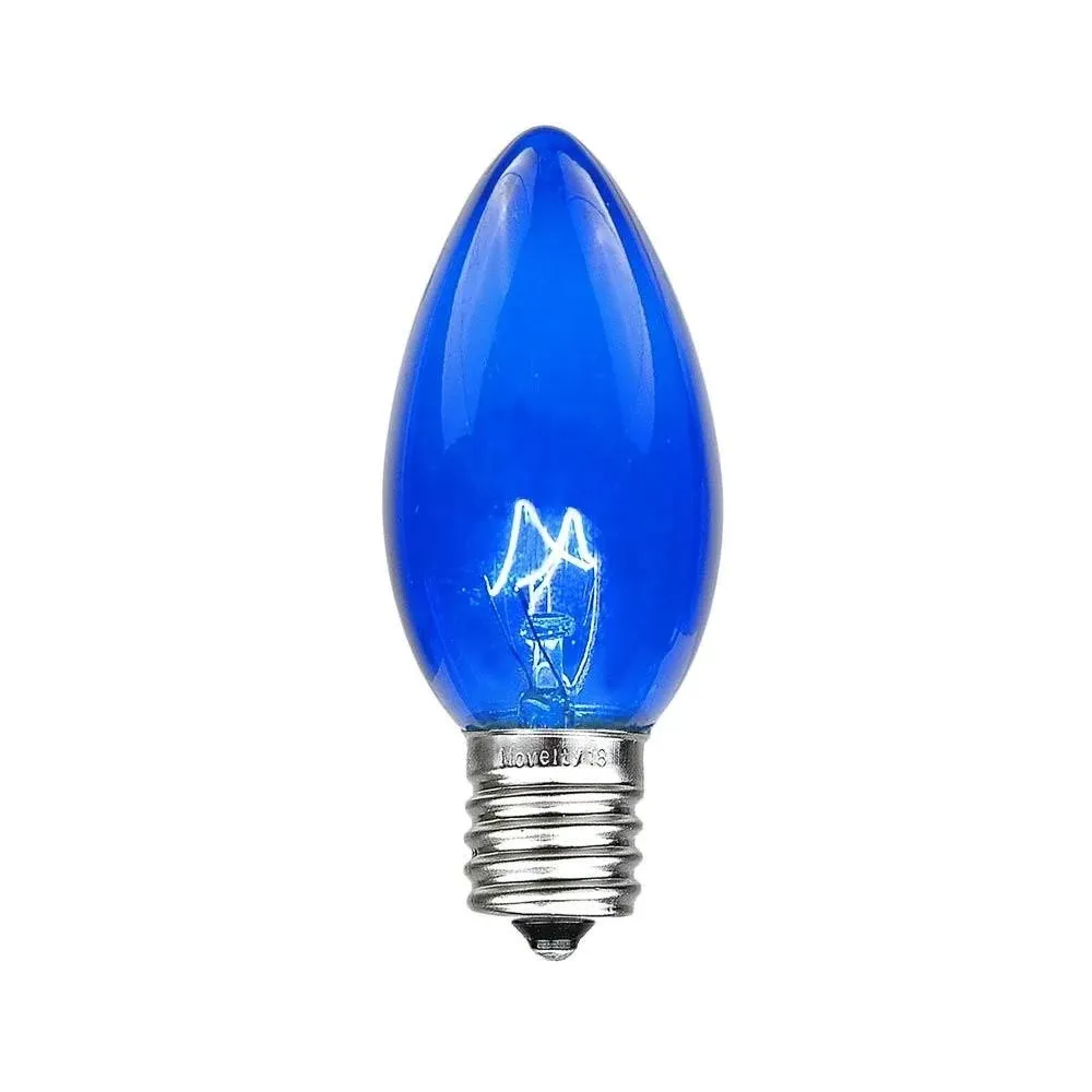 Novelty Lights 25 Pack C9 Outdoor String Light Christmas Replacement Bulbs, Blue ...