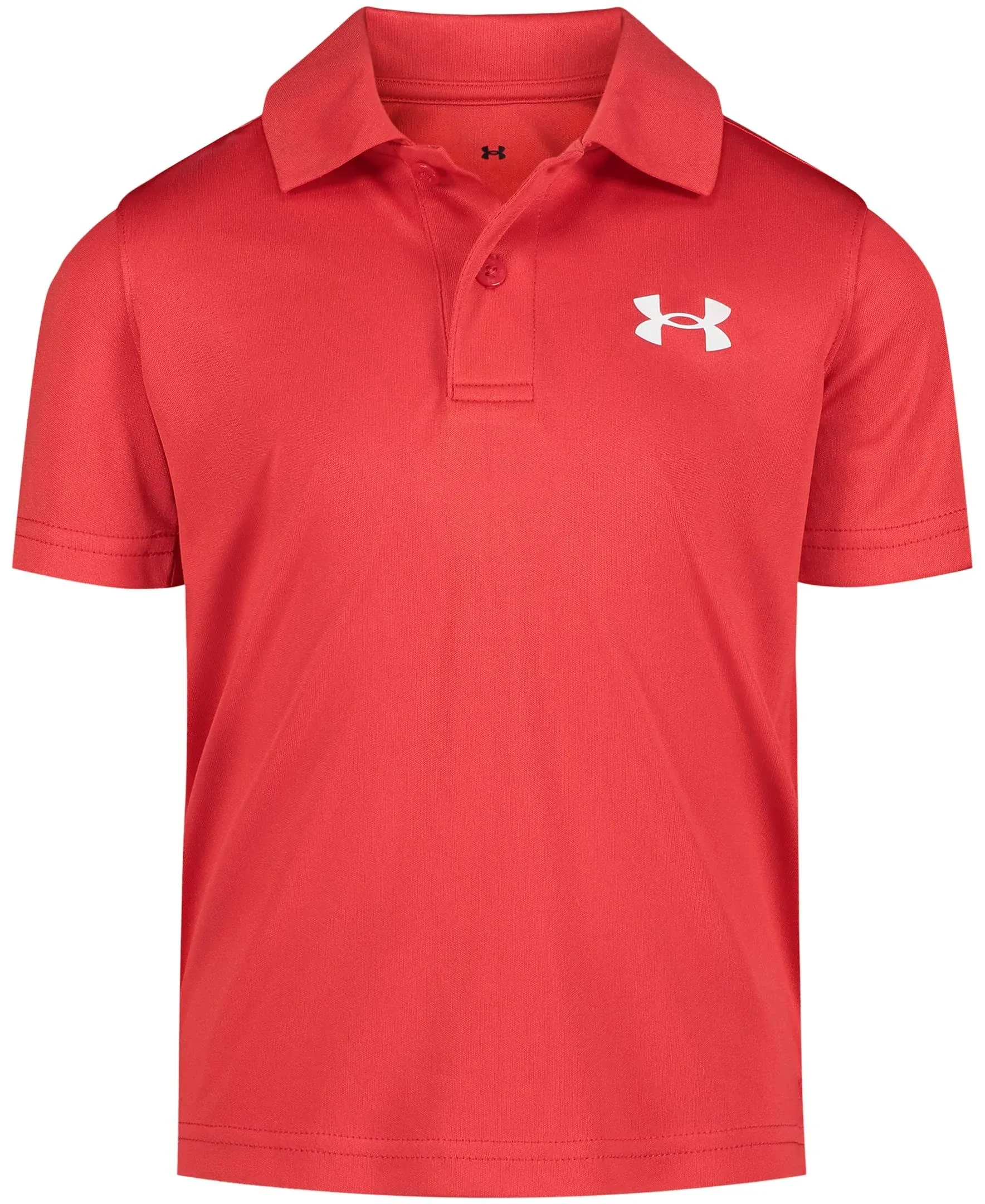 Under Armour Boys' Short Sleeve Ua Match Polo Collared Shirt, Chest Logo, Soft & Comfortable