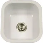 Houzer PCB-1750 Le Porcela Porcelain Enamel Steel Undermount Bar/Prep Sink Lemon