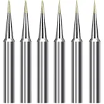 soldering tips for weller ST7 ST5 Screwdriver & Conical Tip, Nozzle tip for WP25, WP30 and WP35 Irons and WLC100 Station Soldering(6pcs)