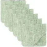 Comfy Cubs Muslin Burp Cloths - Sage (Pack of 6)