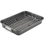 Farberware Bakeware Nonstick Steel Roaster with Flat Rack