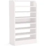 Tribesigns Shoe Rack 47.24&#034; x 25.59&#034; x 11.8&#034; Particle Board 7-Compartment White