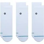 Stance Icon Quarter 3 Pack Socks - White