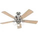 Hunter - 52" Ceiling Fan - Crestfield Brushed Nickel