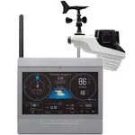 AcuRite Atlas Weather Station with Gray High-Definition Display for Temperature, Humidity, Wind Speed, and Wind Direction with Hyperlocal Forecast, Programmable Alerts, and Built-In Barometer (01125M)