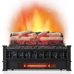 Tangkula 20" Electric Fireplace Log Set Heater with Adjustable Temp Overheating ...