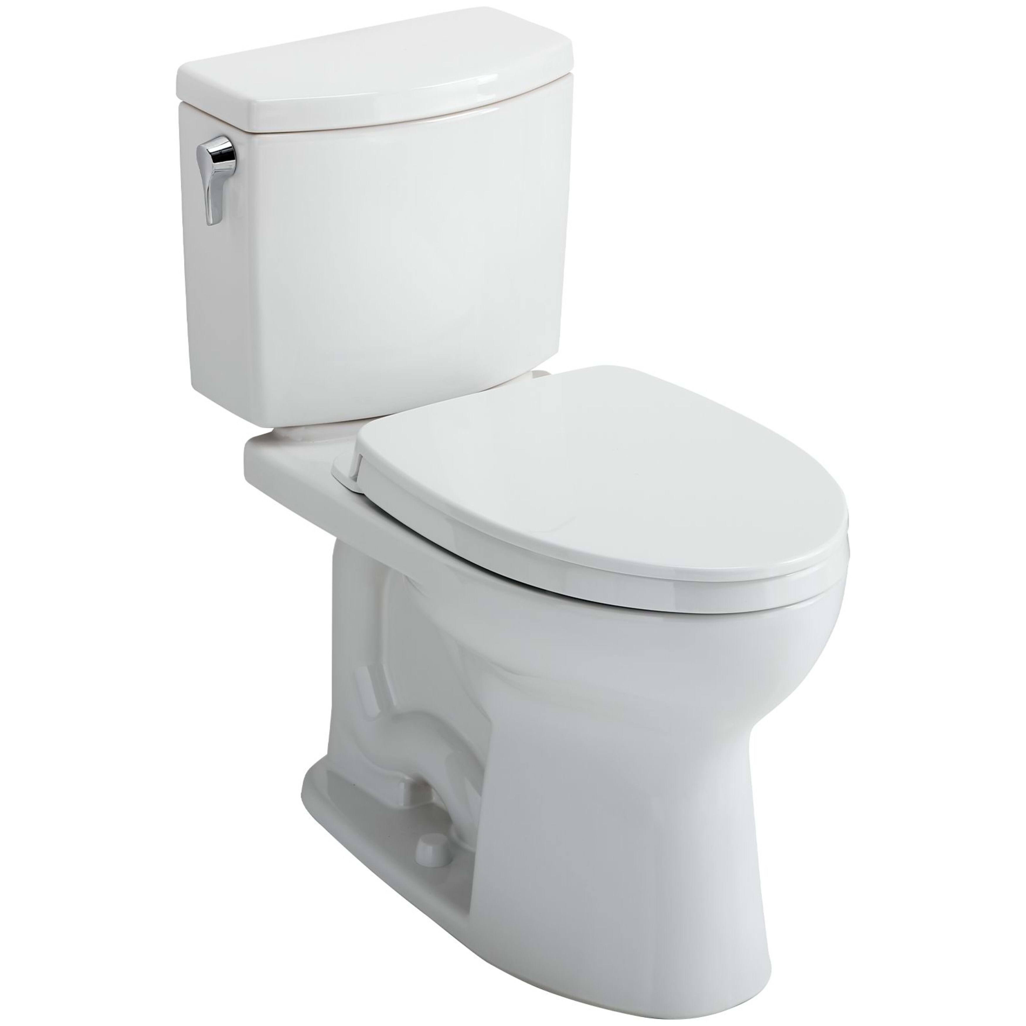 Toto MS454124CUFG#01 Drake II 1G Two-Piece Elongated 1.0 GPF Universal Height ...