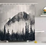 Mantto Canadian Smoky Mountain Cliff Outdoor Idyllic Photo Art Shower Curtain No ...