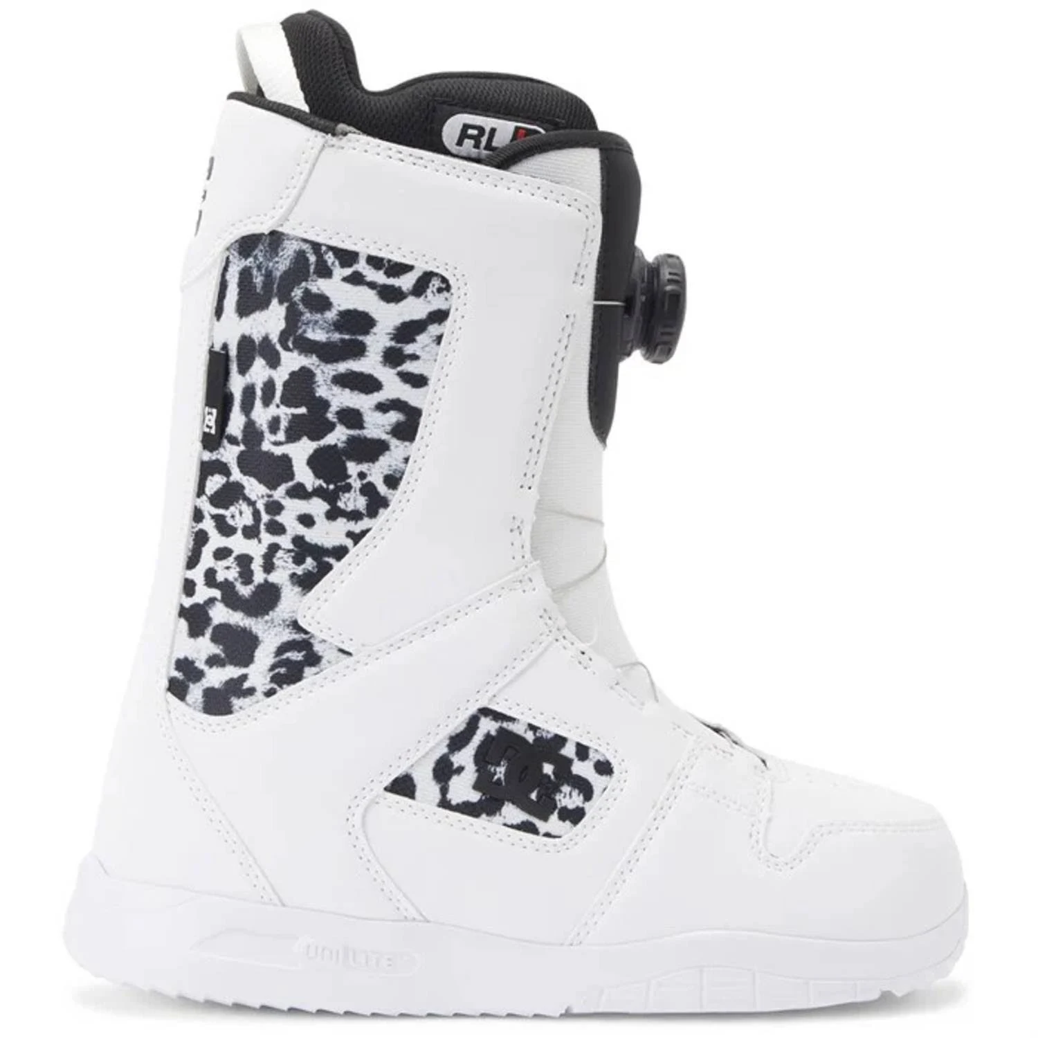 DC Women's Phase BOA Snowboard Boots White/Black Print / 7