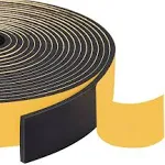 Adhesive Weather Stripping 2 Rolls 1&#034; W X 1/8&#034; T, Neoprene Foam Weatherstrip 