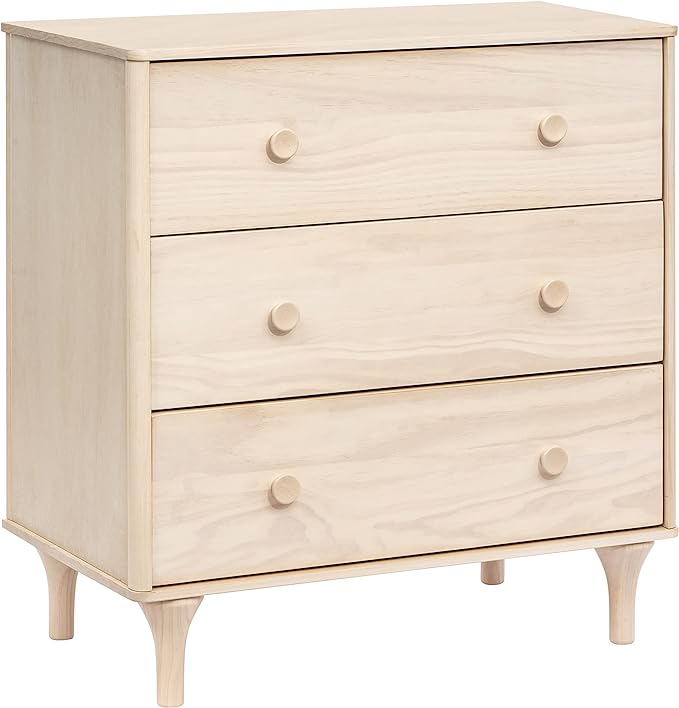 Babyletto Lolly 3 Drawer Changer Dresser with Removable Changing Tray Washed Natural