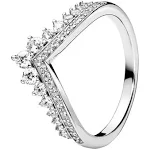 Pandora Princess Wishbone Sterling Silver Cubic Zirconia Ring