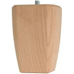 Waddell Hardwood Square Taper Bun Feet, 2.5" x 4"