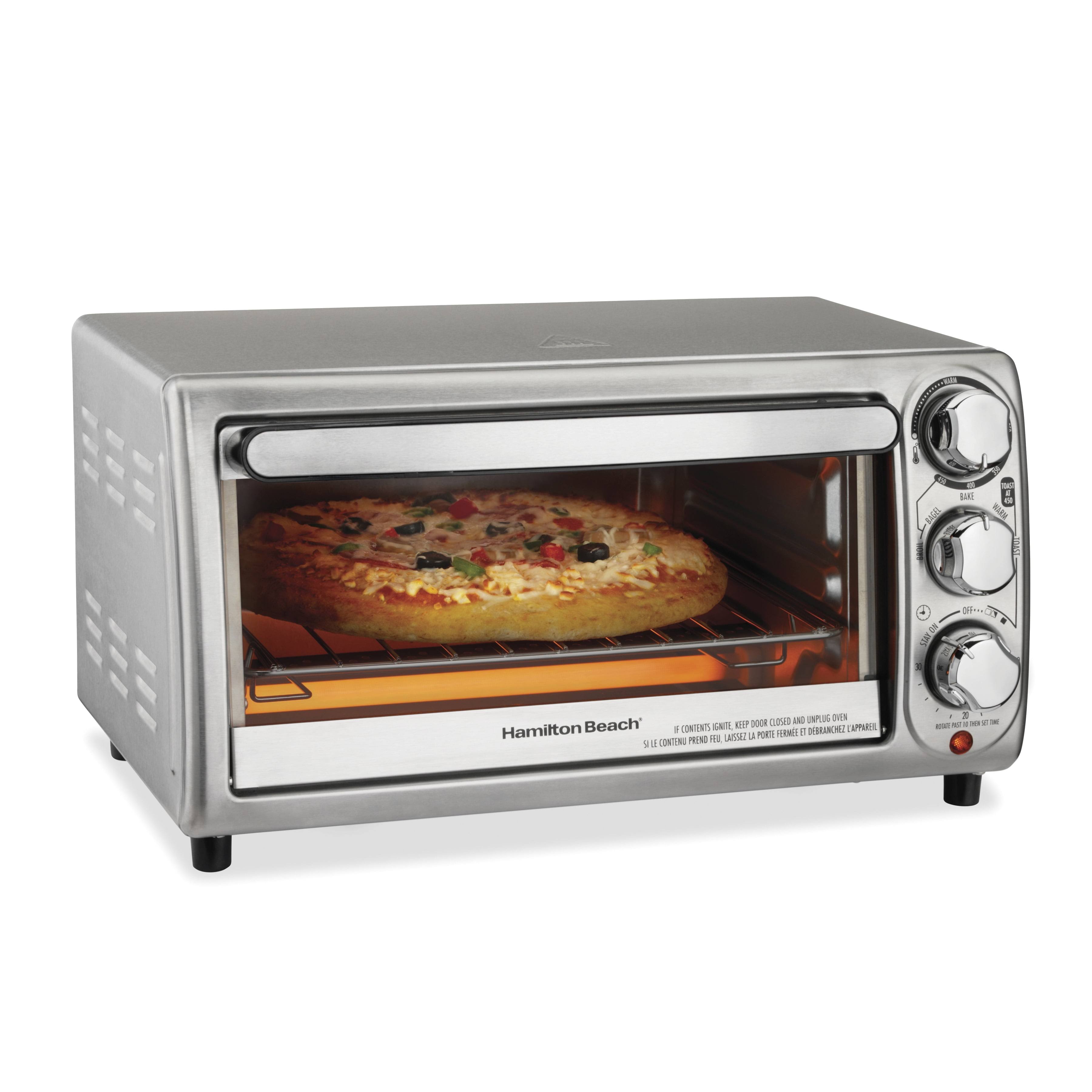 Hamilton Beach - 4-Slice Toaster Oven - Stainless Steel