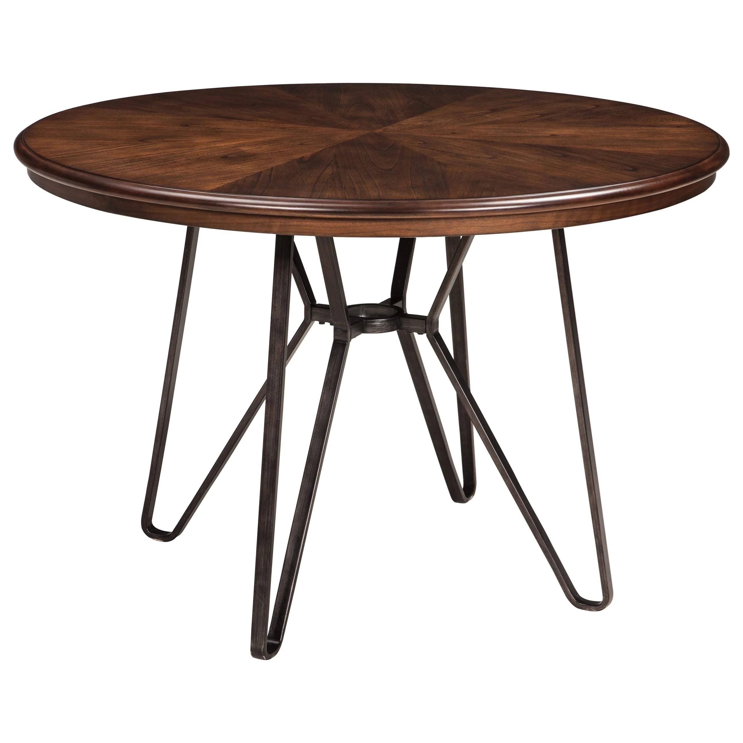 Signature Design by Ashley Centiar Round Dining Table, Brown/Bronze