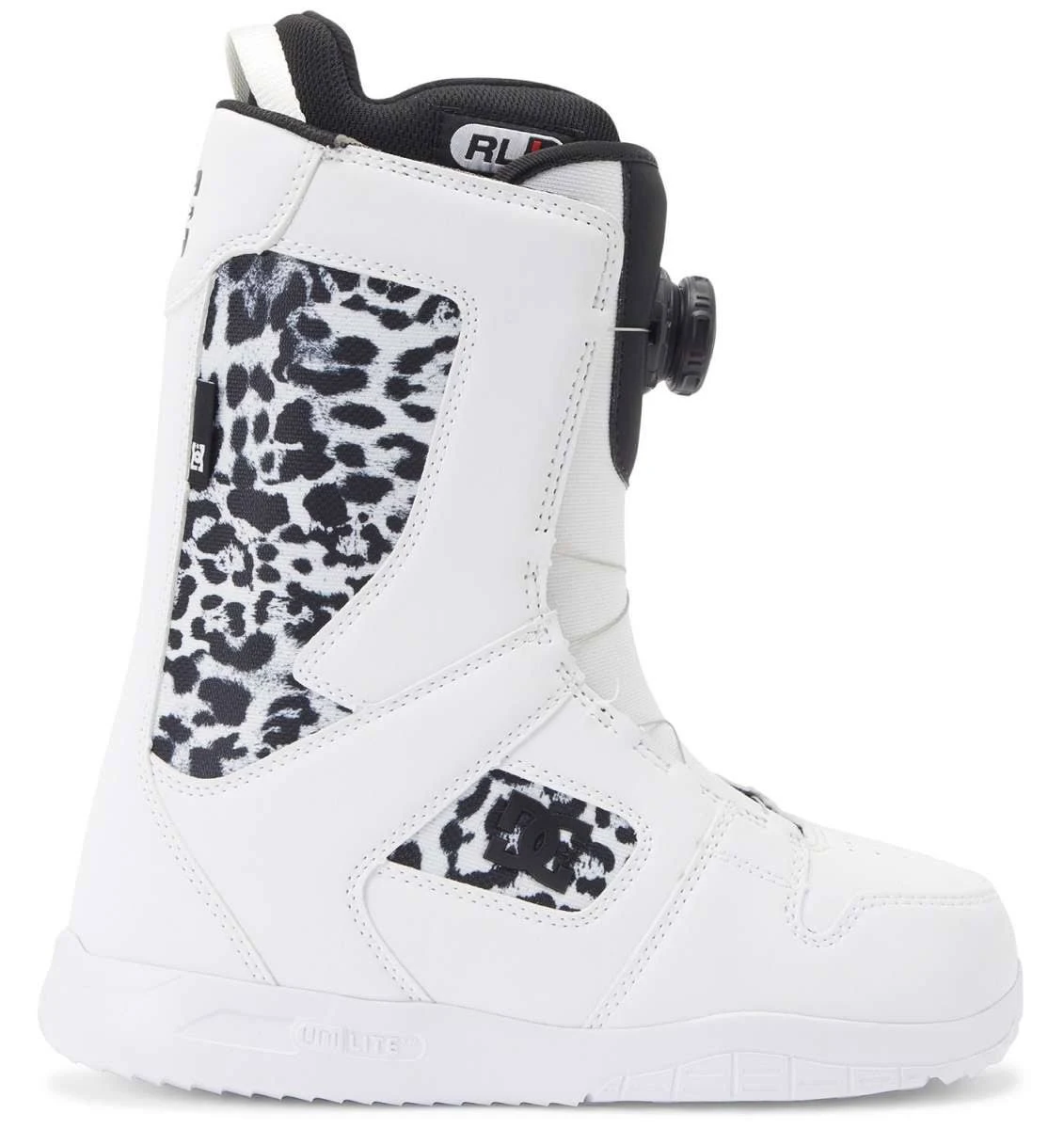 DC Women's Phase BOA Snowboard Boots White/Black Print / 7