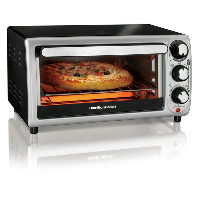 Hamilton Beach - 4-Slice Toaster Oven - Stainless Steel