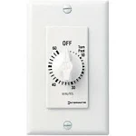 60 Minute Decorator Wall Switch Timer - 125 VAC 20 Amp - White