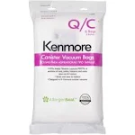 Kenmore Type Q HEPA Canister Vacuum Bags, 6 Pack, White